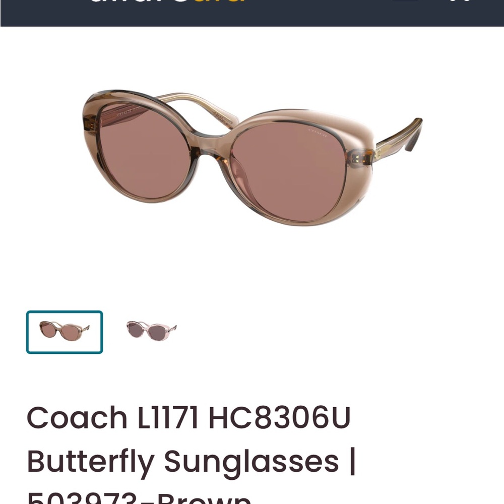 Coach L1171 HC8306U Butterfly sunglasses 50373-brown NEW IN CASE